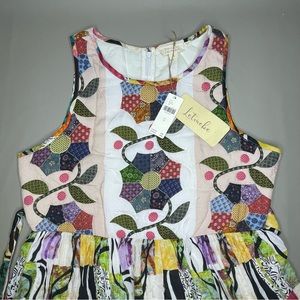 Anthropologie Let Me Be Quilted  Patchwork Maxi Dress  Size S NWT